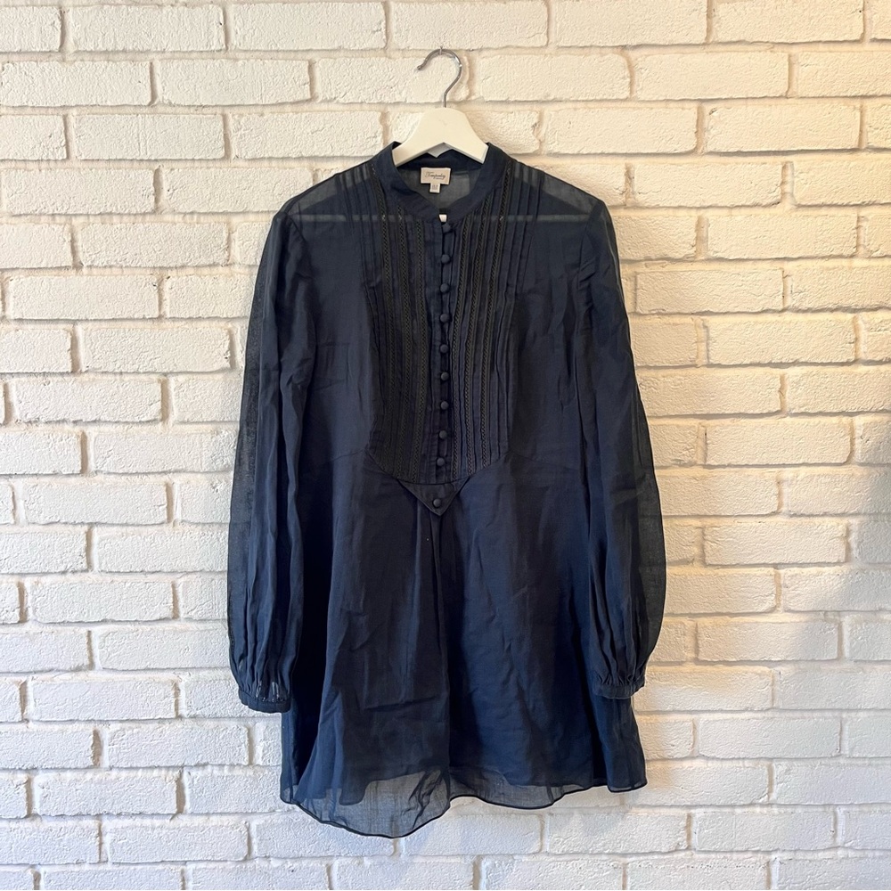 Temperley London Cotton Lightweight Long Sleeve Button Dress Women’s Size 10